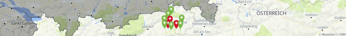 Kartenansicht für Apotheken-Notdienste in der Nähe von Westendorf (Kitzbühel, Tirol)